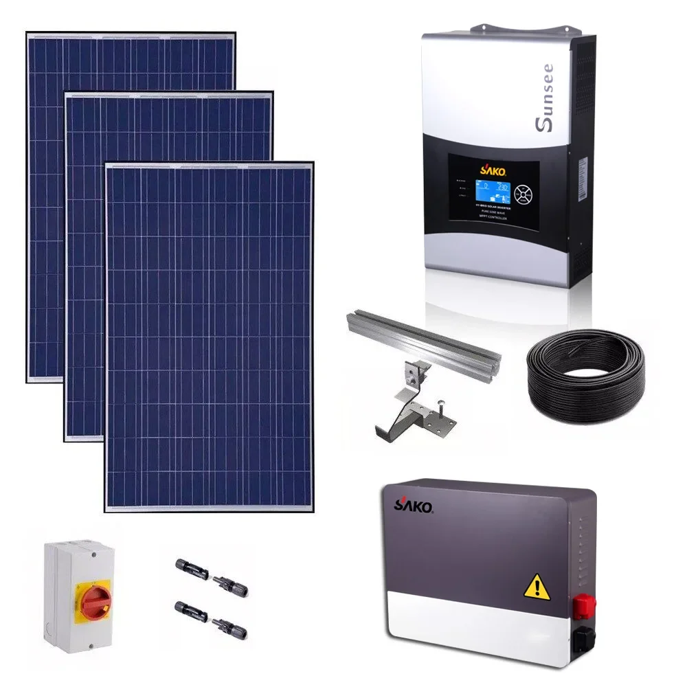 SAKO 10KVA/8KW Solar System Lithium 10KWH power bank off grid