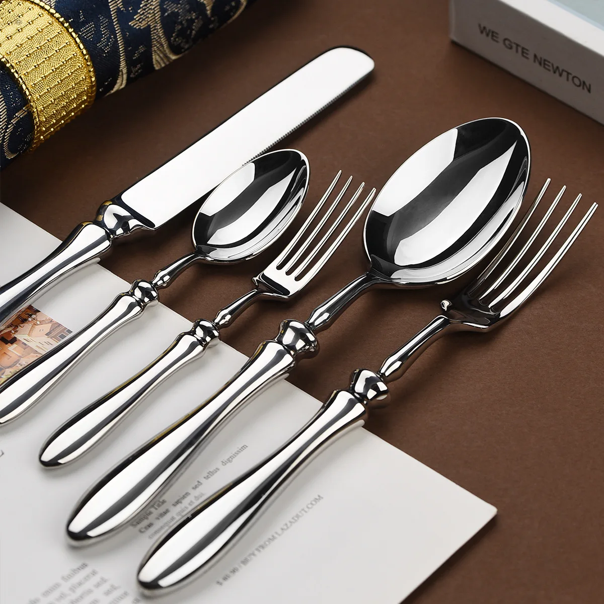 304 stainless steel knives, forks, gourd handles, high-grade steak restaurants, western-style knives, forks, spoons,