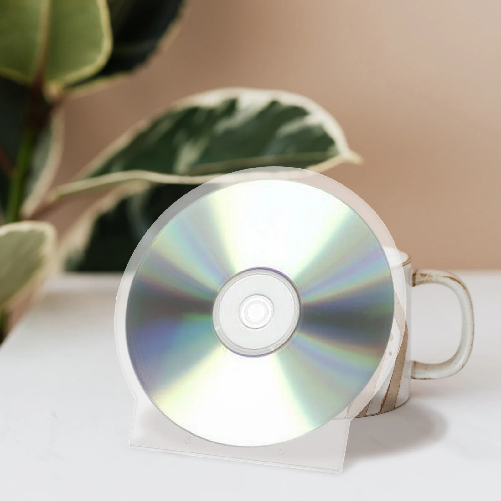

50 Pcs Thickened CD Boxes Clear Storage Case Stackable Reusable Disc Organizer Translucent Small Holder Large Quantity