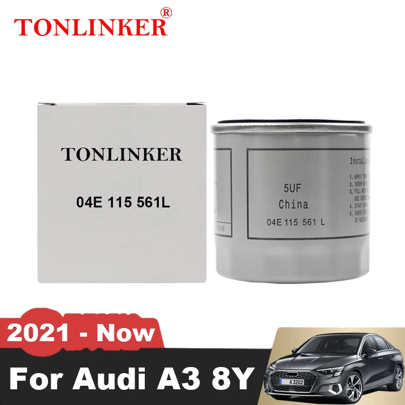 

Масляный фильтр TONLINKER 04E115561L для Audi A3 8Y 4Th 1,4 TFSI CUKB Чешский 2021-Now 04E115561C 04E115561S 04E115561H автомобильные аксессуары