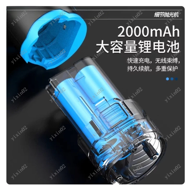 

Cordless Handheld Mini Lithium Detail Polisher for Car Beauty Chrome Strip Electric Polishing Sanding Machine