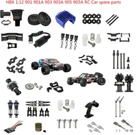 HBX 1:12 901 901A 903 903A 905 905A RC Car spare parts Tie rods, chassis, tires, shock absorbers, swing arms, transmission shaft