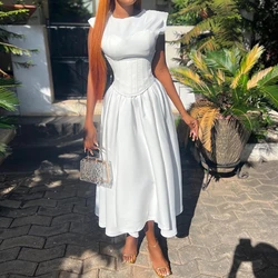 Long White Dresses Women Summer Party Night Waist Seal Prom Red Maxi Dress Party High Waist Streetwear Elegant Sexy Vestidos