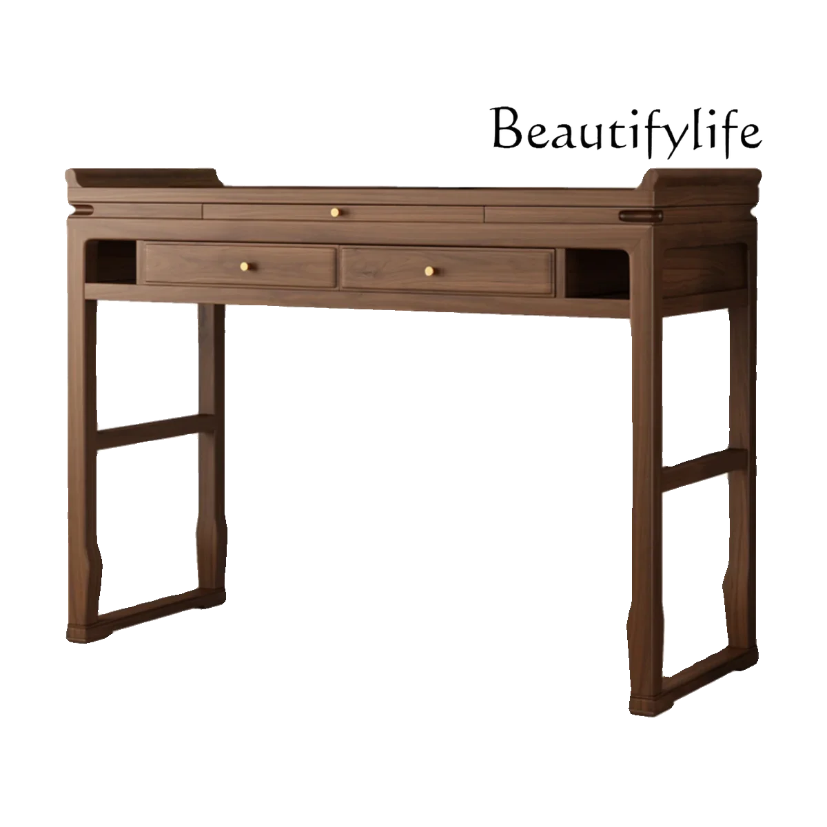 Настольный футляр для благовоний в средневековом стиле из массива дерева, бытовая гостиная, шкаф для благовоний Zhongtang Shentai God of Wealth