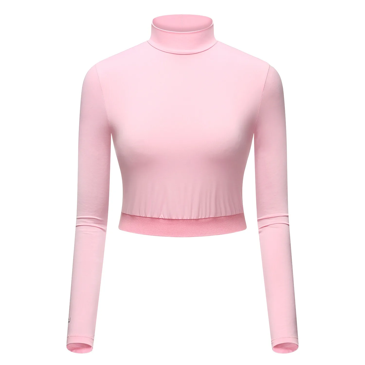 TTYGJ Golf Clothing Summer Sun Protection Clothing Ladies Ice Silk Bottoming Clothes High Waist Half Long Sleeve T-shirt