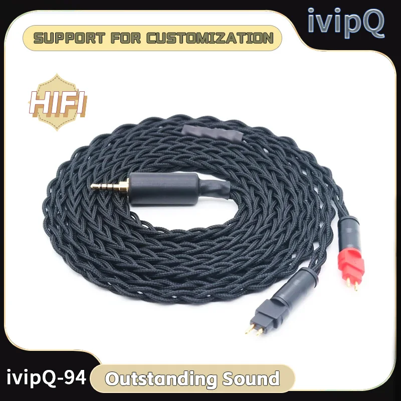 Imagem -05 - Ivipq Japão Importou 8-core de Alta Pureza Litz 7n Occ Cabo de Substituição de Fones de Ouvido Artesanal para Hd580 Hd650 Hd800 Hifiman Ananda