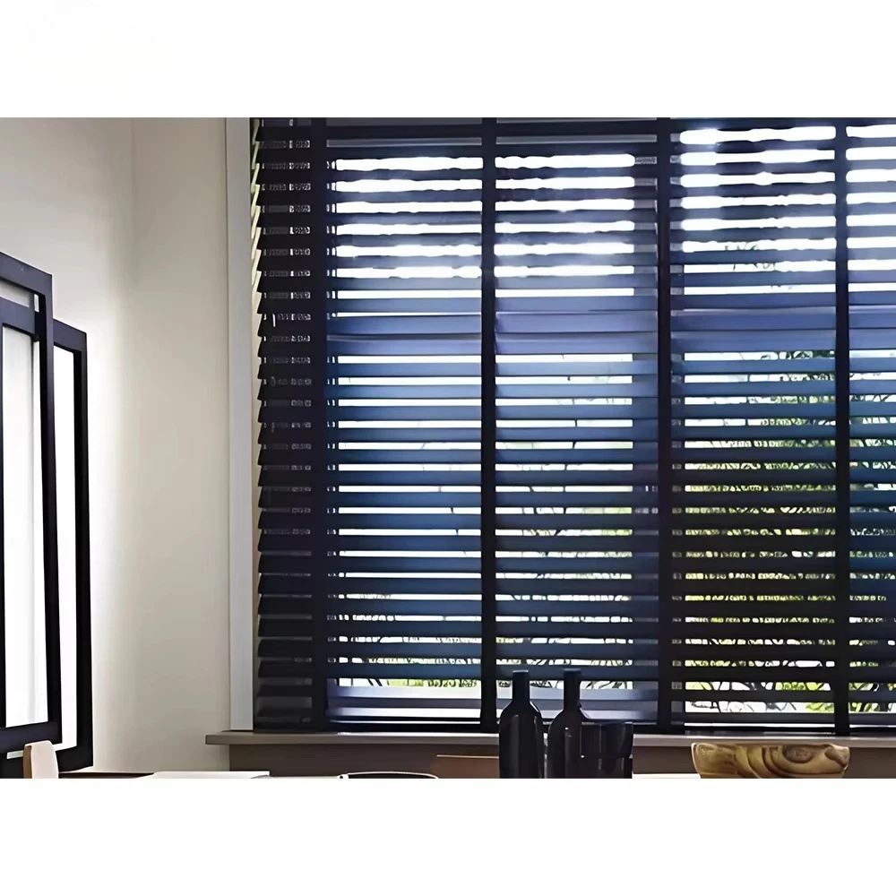 

Modern Design Vertical Aluminum Alloy Louvered Shutter Blackout Window Customizable Size Color Double/Triple Glass Powder Coated