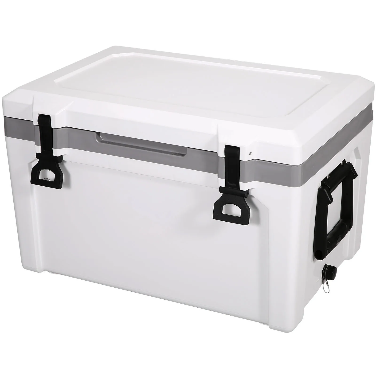 SucceBuy 52 QT Portable Hard Cooler Fully Insulated Ice Chest Cooling Box Goods Basket for Beach Outdoor Camping Travel