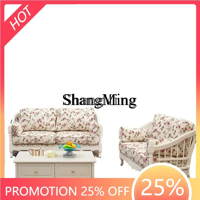 

ZYY home high sense apartment white solid wood sofa combination modern simple oak sofa