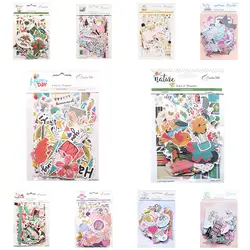 Yaratıcı yolu 124 adet Ephemera şekiller kağıt Diecuts bezemeler folyo noel zanaat Scrapbooking Cardmaking dergisi Decoratio