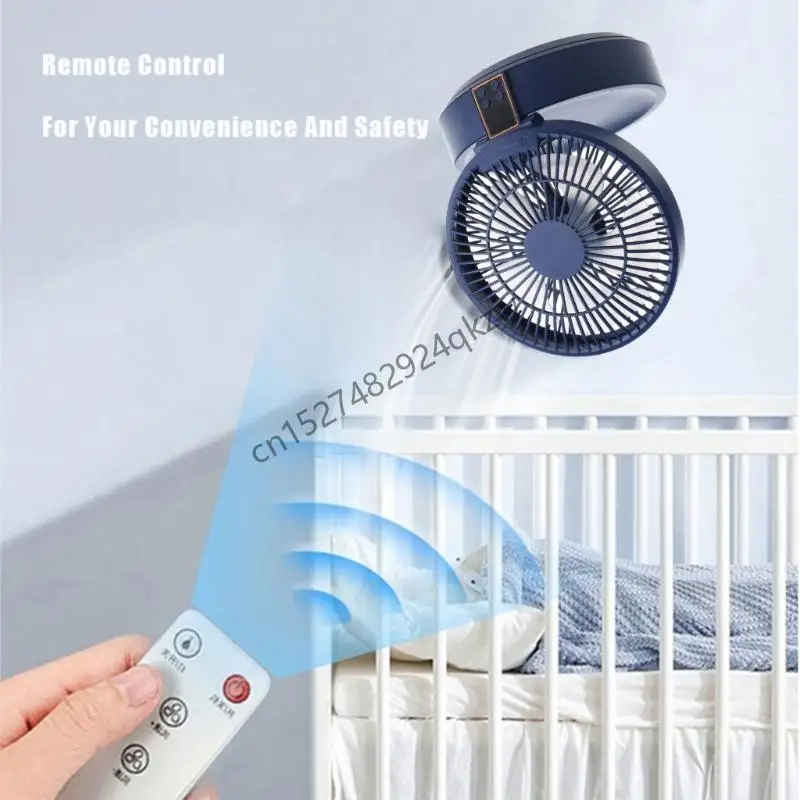 

Перезаряжаемый USB-электрический складной вентилятор с ночным освещением и дистанционным управлением R9CD