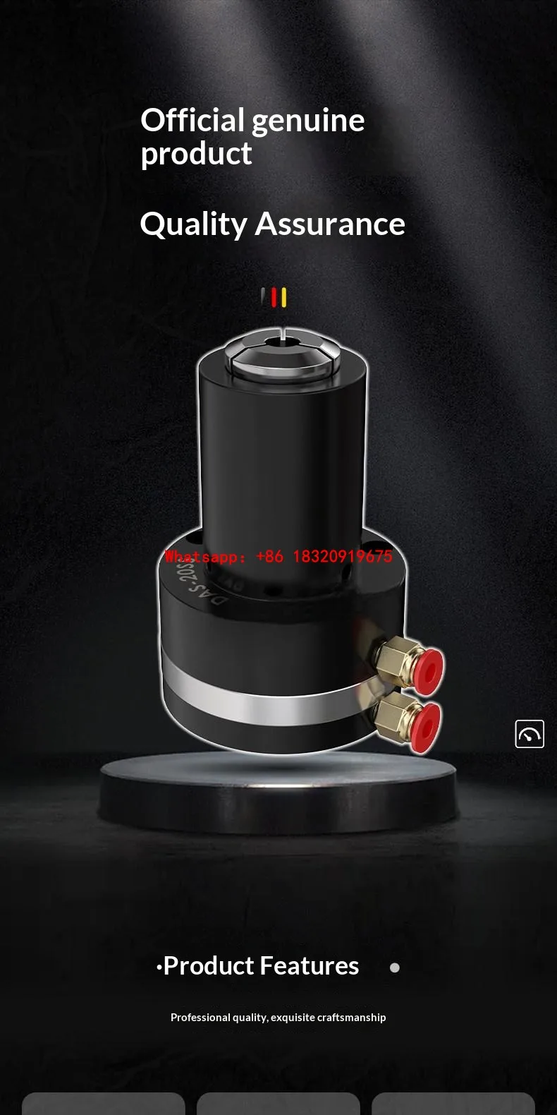 Cyclmotion CNC Compact Pneumatic Gripper DAS20SS: Pneumatic Chuck for Robotic Loading/Unloading in TIG Welding Applications