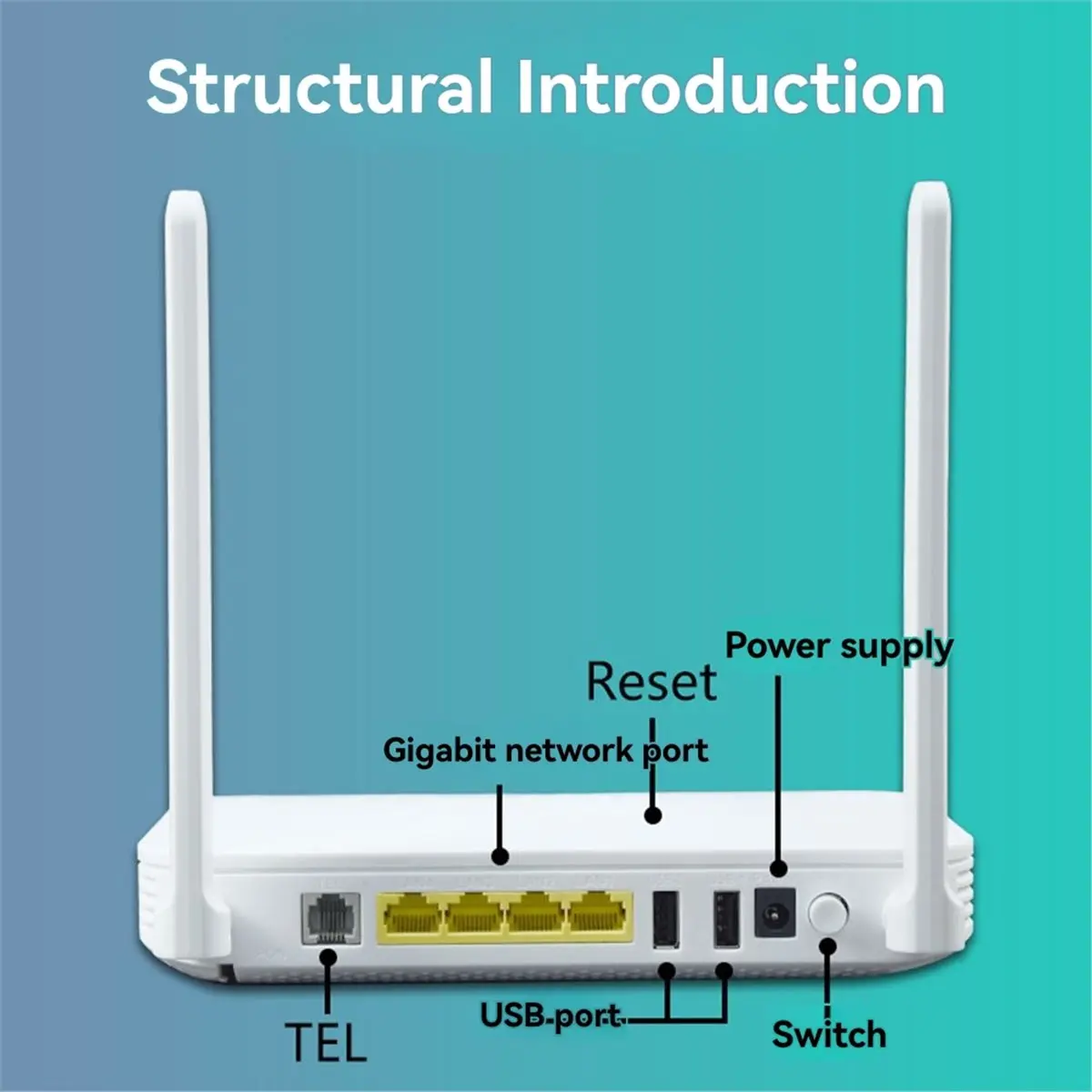 EG8145X6 GPON ONU جيجابت مودم الألياف ثنائي النطاق WIFI6 4GE + 1TEL + 2.4G + 5G WIFI AX3000MPS لـ FiberHome #5