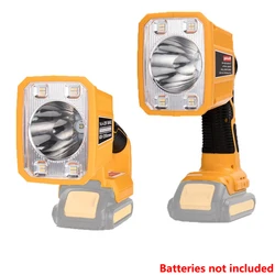 1250Lumen Cordless Lantern Adapter For DEWALT 18V 20V Li-ion Battery LED Tool Lamp Work Light Flashlight Spotlight with USB