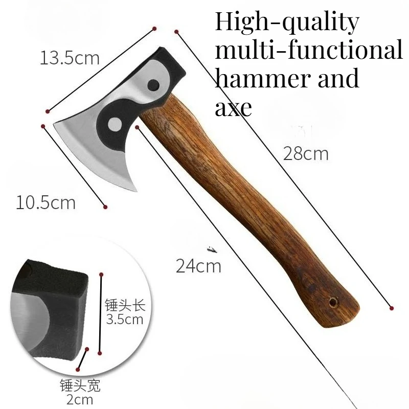 Outdoor Camping Niman Forged Tactical Axe - Suitable for Chopping Firewood Portable and A Self-defense Tool
