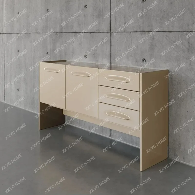 simple color drawer side cabinet storage display cabinet bright paint
