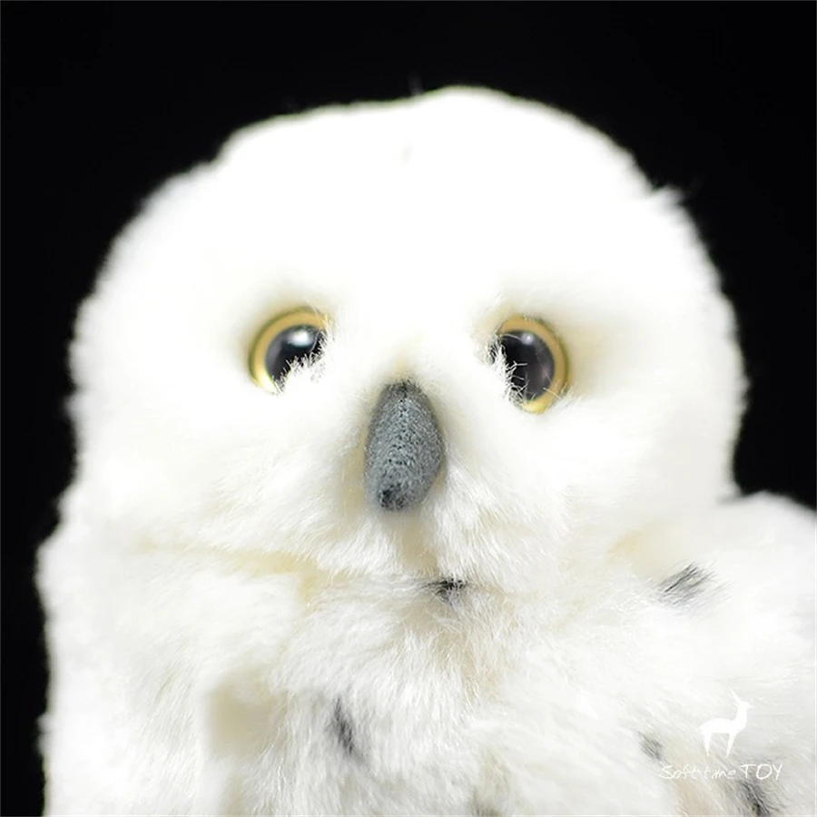 Lifelike Snowy Owl Plush Toy - Realistic White Owl Stuffed Animal, White Falcon Plushie, Eagle Owl Collectors Doll Bird Lovers view 3