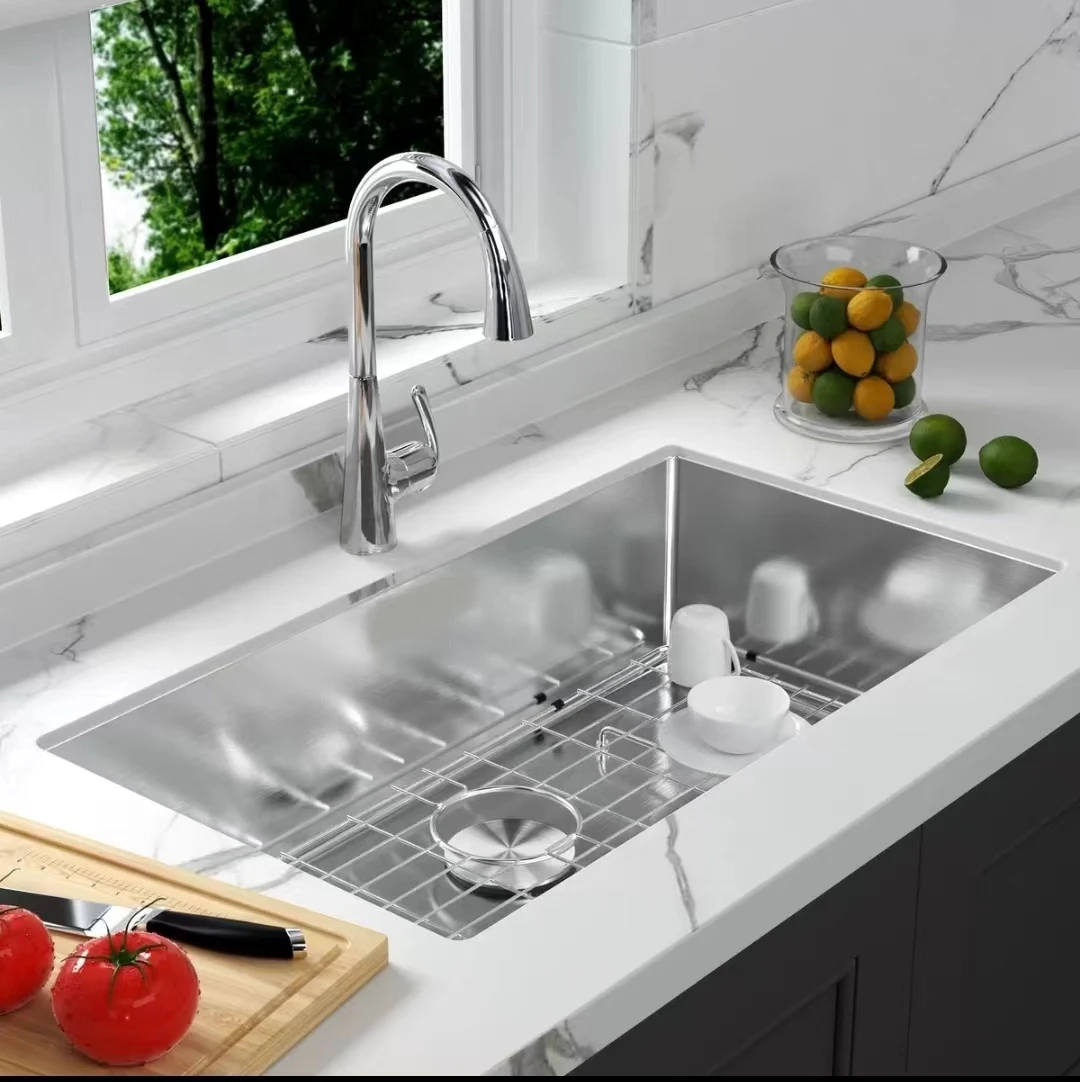 

304 stainless steel large sink, kitchen sink, household dishwashing and vegetable washing basin table