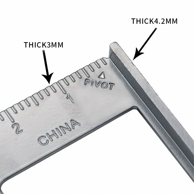 7inch Triangle Rule 90 Degree Thickening Angle Rule Aluminum Alloy Carpenter Measurement Square Ruler Layout Measurement Tool