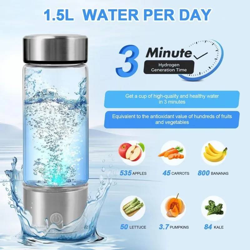 Premium Hydrogen Water Bottle Gift Set- Electrolyzed Rich Hydrogen Water Cup