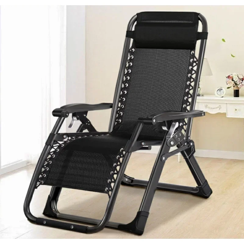 Chaise longue folding lunch break balcony backrest siesta chair leisure home bed portable chair elderly beach lazy couch