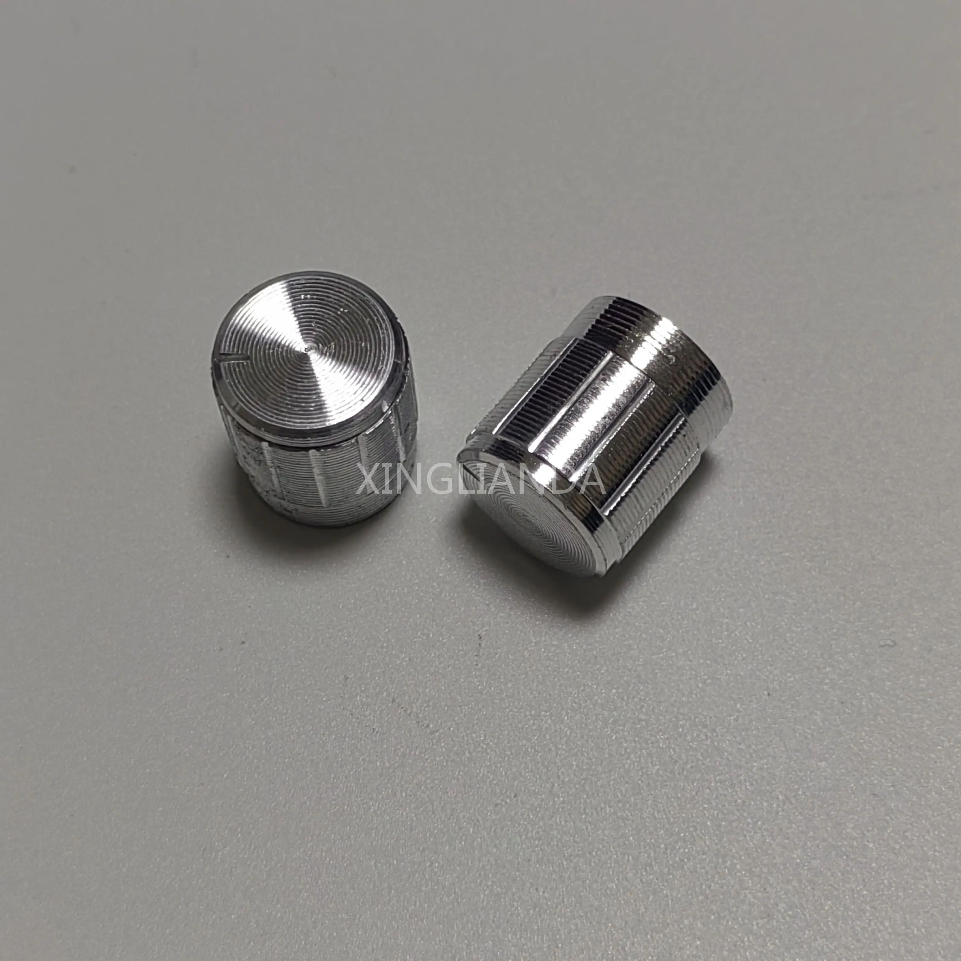 20pcs 15*17 Aluminium Alloy Metal Rotary Switch Knob Hat Cap Bore Diameter 6MM Potentiometer Sound Volume