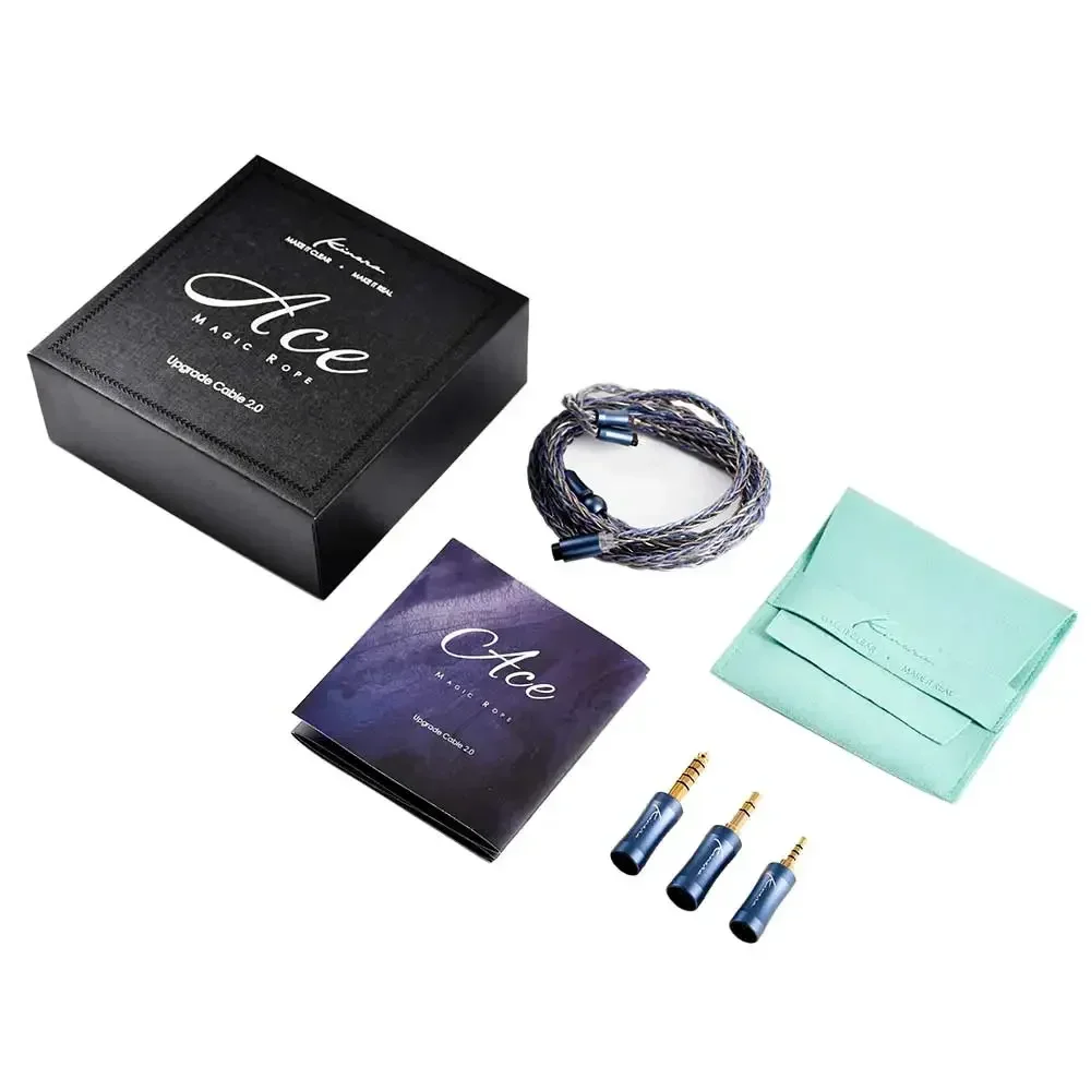 Kinera Ace 2,0 3 en 1 2,5 + 3,5 + 4,4mm auricular HIFI MMCX Cable de actualización Modular equilibrado 0,78 2 pines/conector MMCX enchufe desmontable