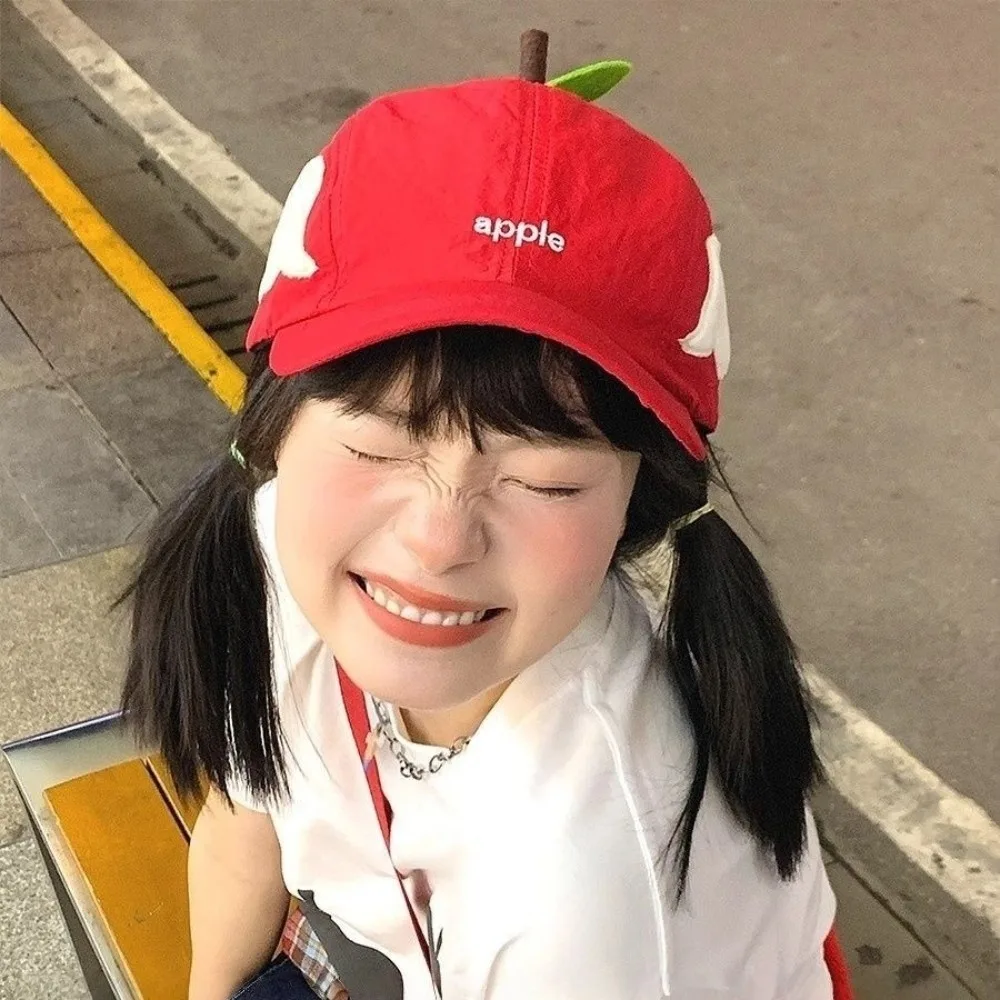 

Versatile Cotton Fruits Baseball Cap Peaked Cool Embroidered Letter Hat Sunscreen Fashion Creative Fruits Cap Girl