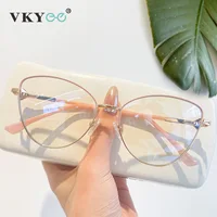 VICKY, nueva moda, Simple, ojo de gato, diseño de marco personalizado, gafas de lectura antiluz azul para mujer, prescripción personalizable