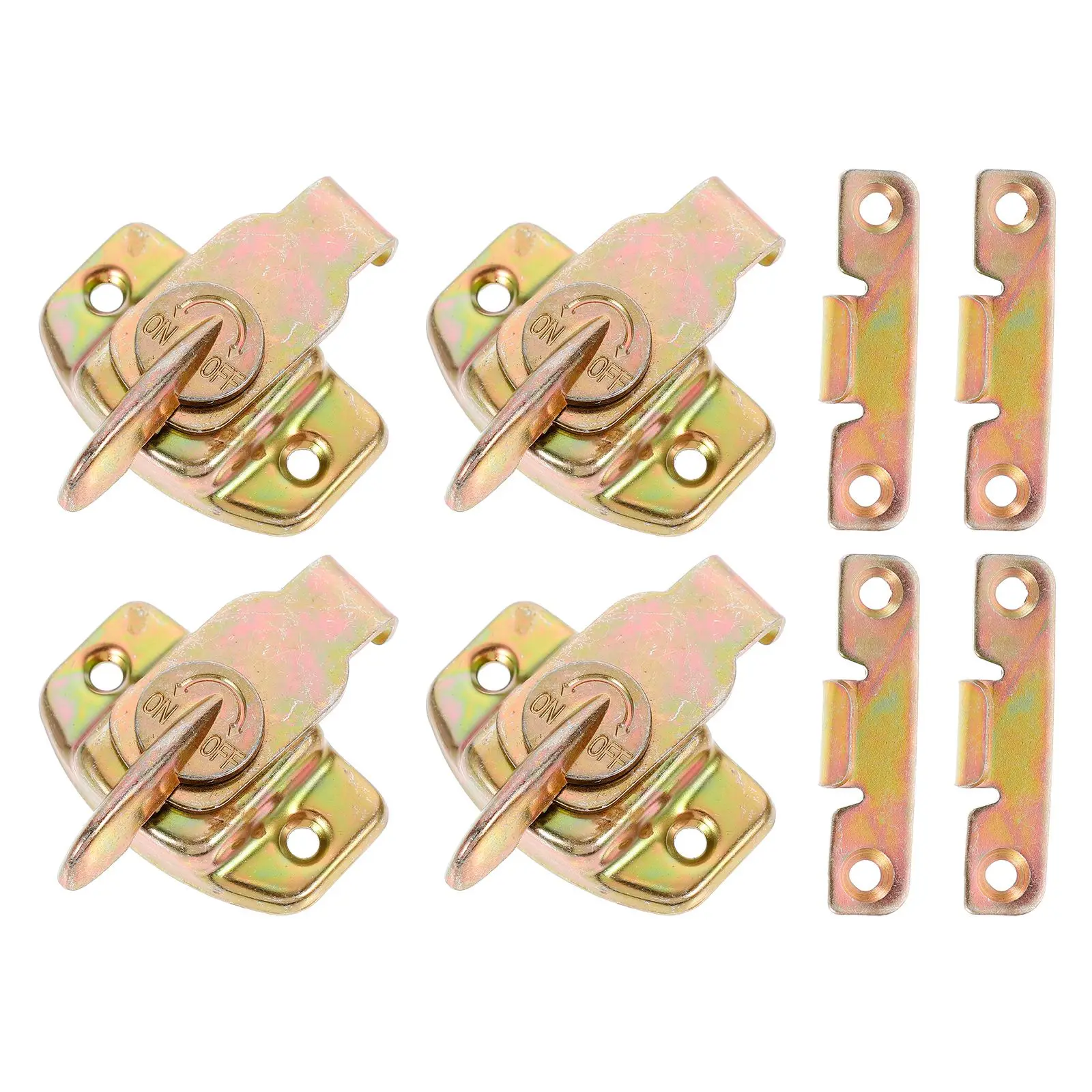 

4Pcs Table Buckles Iron Locks Connector Clasp Sturdy Durable Expandable Cabinet Door Leaf Metal Fastener Hardware