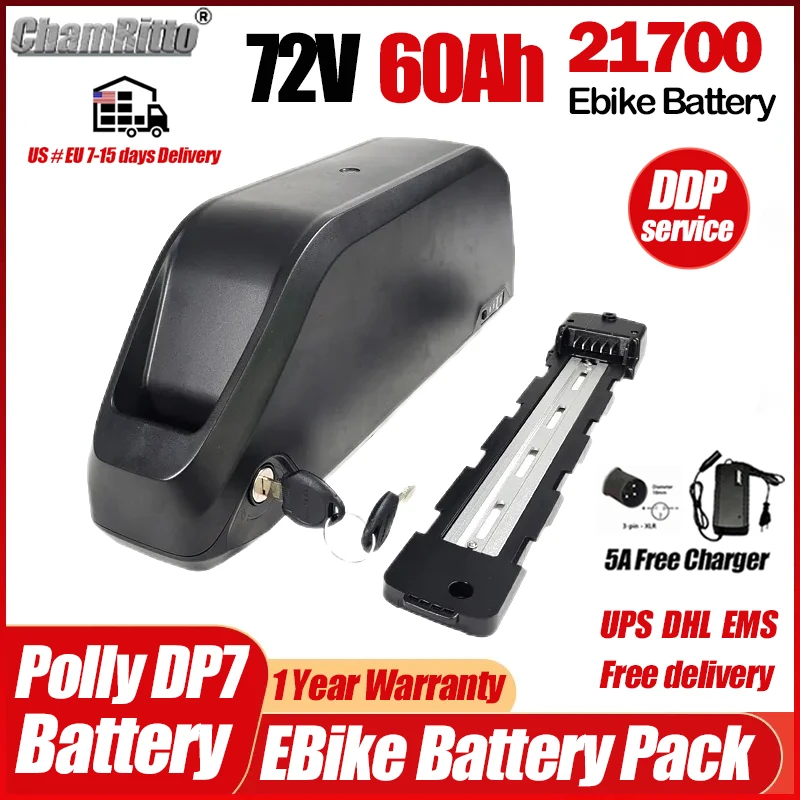 

72v chamrider 25ah 30 40ah 50 60ah E bike Bateria 72v 1000w Electric Bicycle Battery 3000w 72v motor kit 21700 bateria de lítio