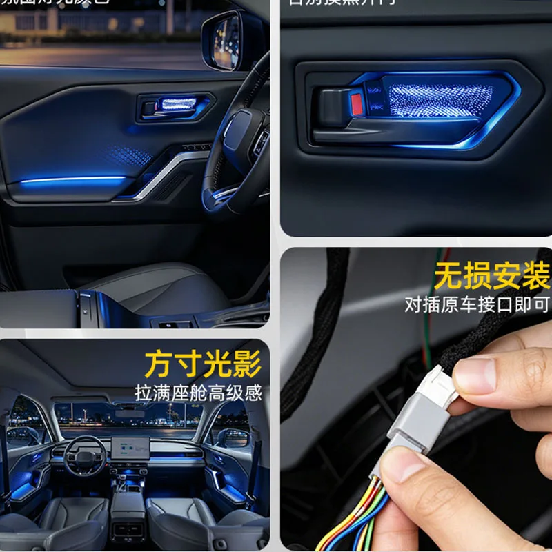 for Toyota RAV4 XA60 Wildlander 2026 2027 Interior door bowl ambient light car interior modification parts
