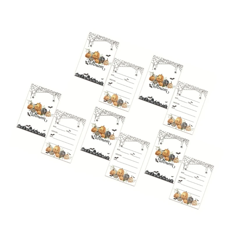 10 ชิ้นการ์ดเชิญฮาโลวีน 4x5 นิ้วเชิญปาร์ตี้สำหรับวันหยุดฤดูหนาว Dropship