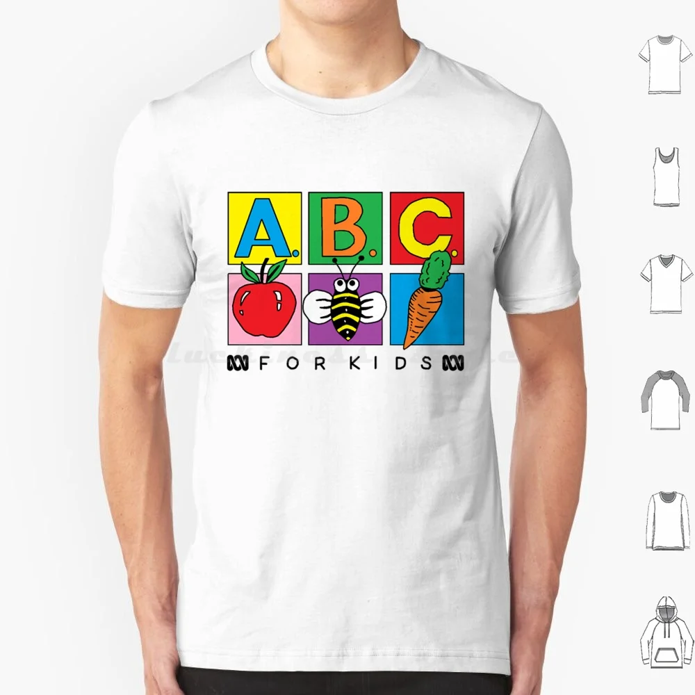 Abc For Kidslogo T Shirt Big Size 100% Cotton Australian Tv Aussie Abc