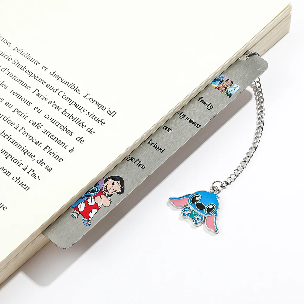 Ohana berarti penanda buku jahitan keluarga Tanda Halaman lucu kartun perlengkapan sekolah baja tahan karat hadiah alat tulis untuk pecinta jahit