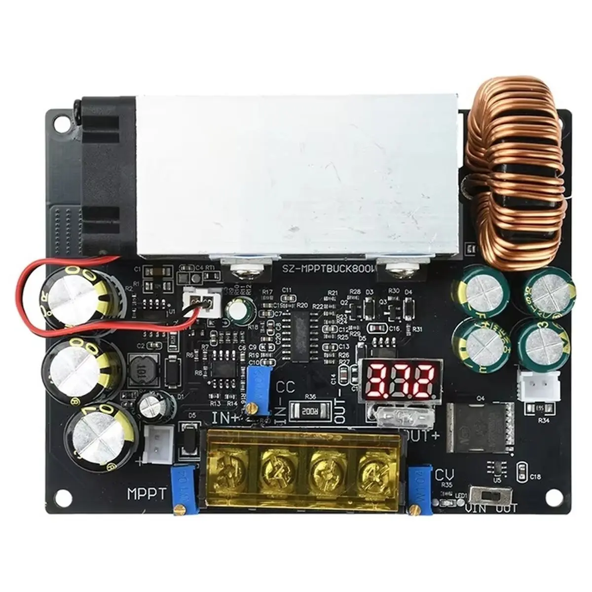 【CYBER MONDAY】MPPT Solar Charge Controller DC 18-90V Wide Input 800W Power Adjustable Step-Down Module for Lithium Battery