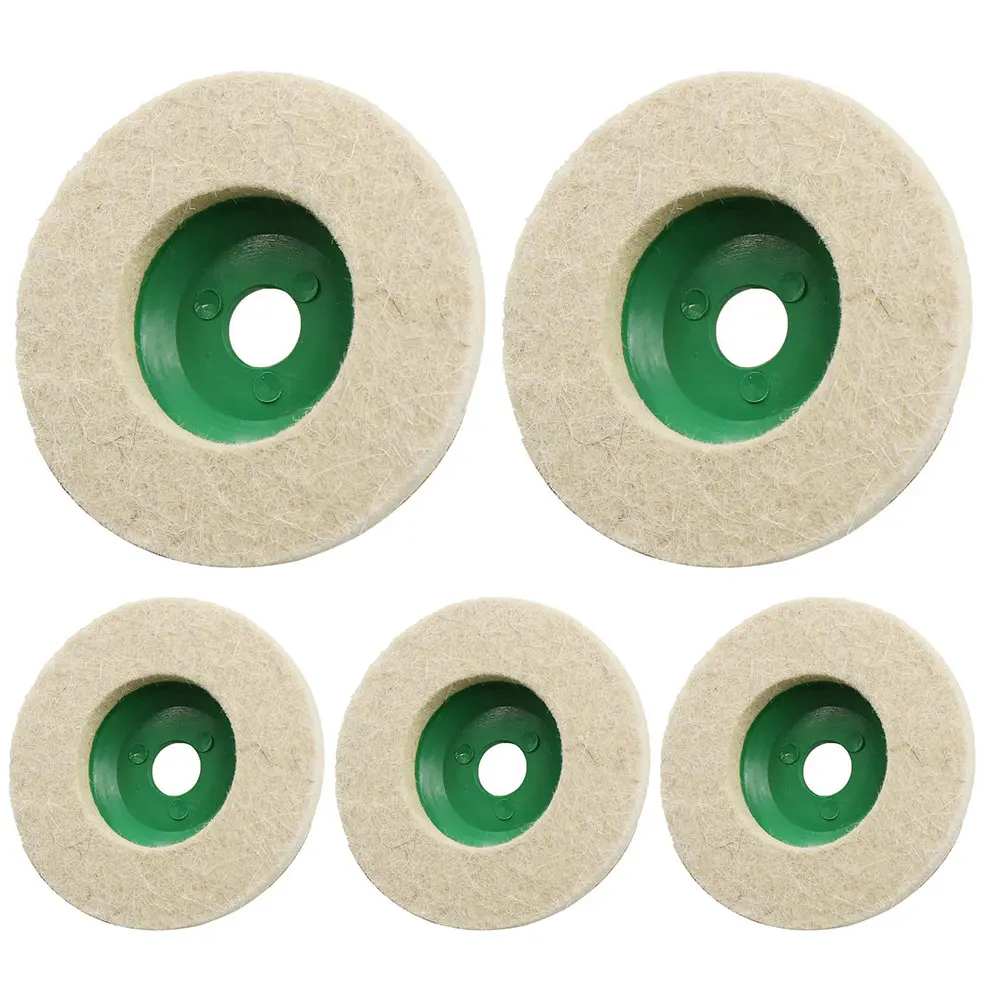 Disco para pulir lana, rueda de amoladora angular de 4 pulgadas resistente al desgaste para amoladora angular de 100mm para coche, Metal, mármol, vidrio y cerámica, 5 uds.