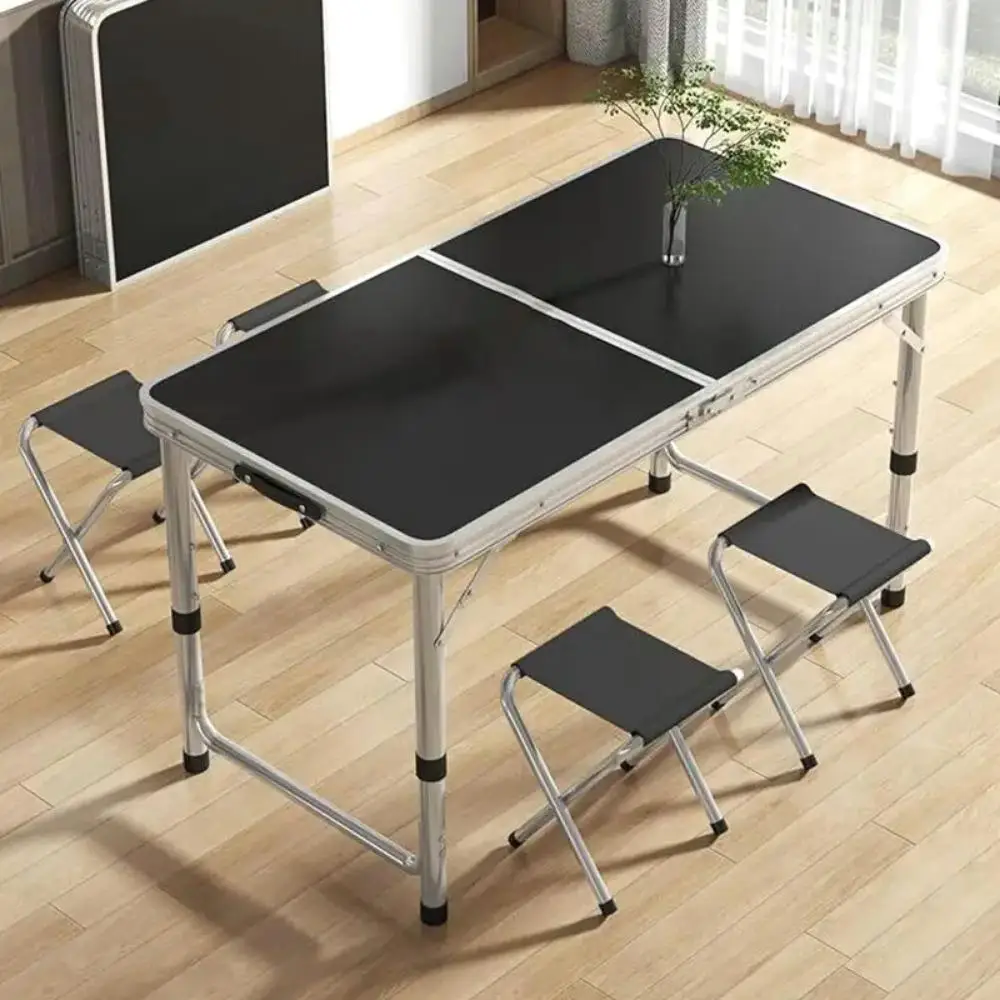 48-Inch Multi-Functional  Aluminum  with Adjustable Handle & 4 Chairs - Perfect for indoor /Outdoor Use