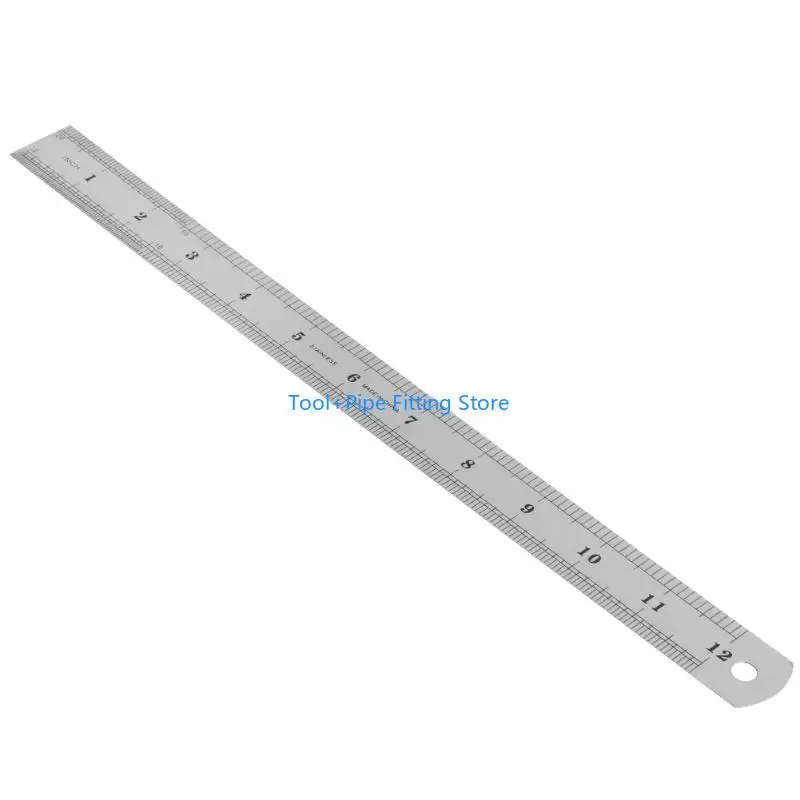 F92b 30cm 12 "강철 스테인리스 포켓 파우치 메트릭 금속 눈금자 측정 더블면