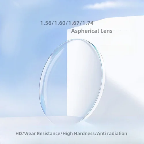 Imagen 2 del producto Lentes asféricas HD 1,56/1,61/1,67/1,74 lentes para astigmatismo hipermópico para miopía lentes graduadas ópticas resistentes al desgaste 2 piezas