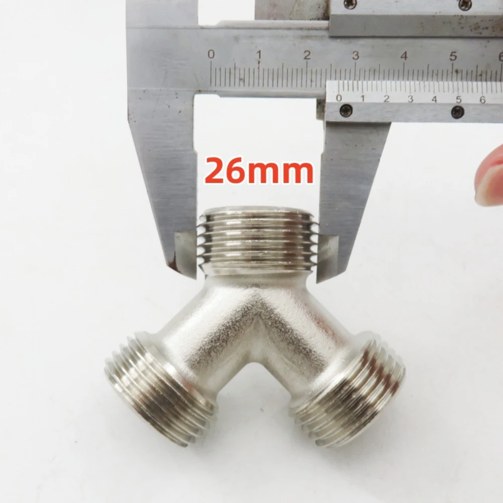 Copper Dishwasher Tee Hose Connector 3/4 Inch Y Shaped for High Pressure and Multi Hose Connections in Plumbing