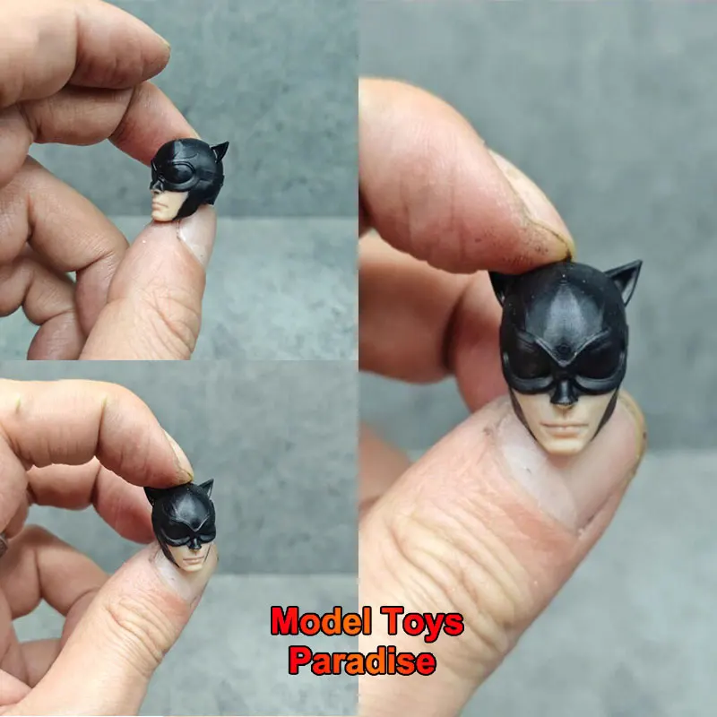 

1/6 1/12 Scale Catwoman Soldier Head Sculpt Antihero Woman Head Carving Fit 12inch 6inch Action Figure Body