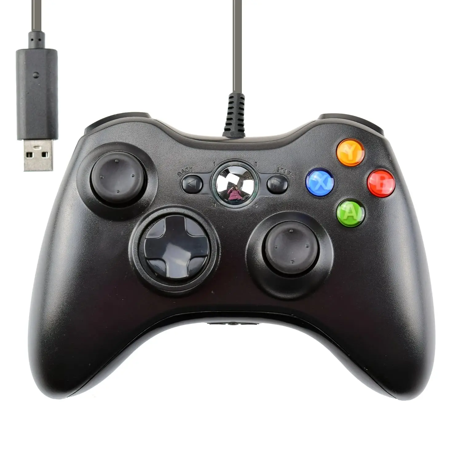 Mando con cable USB para consola Xbox360, Joypad para Win 7/8/10, mando de PC, mando de juego para Xbox 360, accesorios