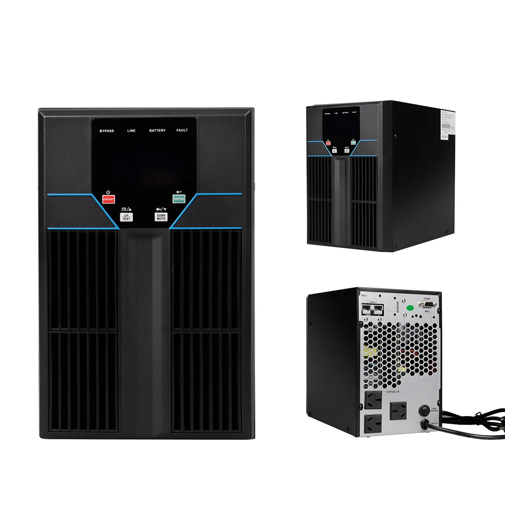 High Frequency Online UPS 3KVA Pure Sine Wave Uninterruptible Power Supply UPS with Built-in Battery