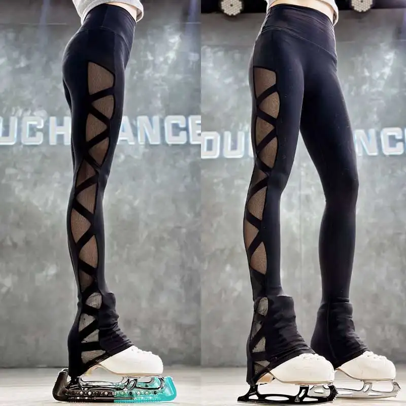 adult-skating-pants-figure-skating-mesh-splicing-training-pants-children's-training-clothes-women's-thin-flower-skating-pants