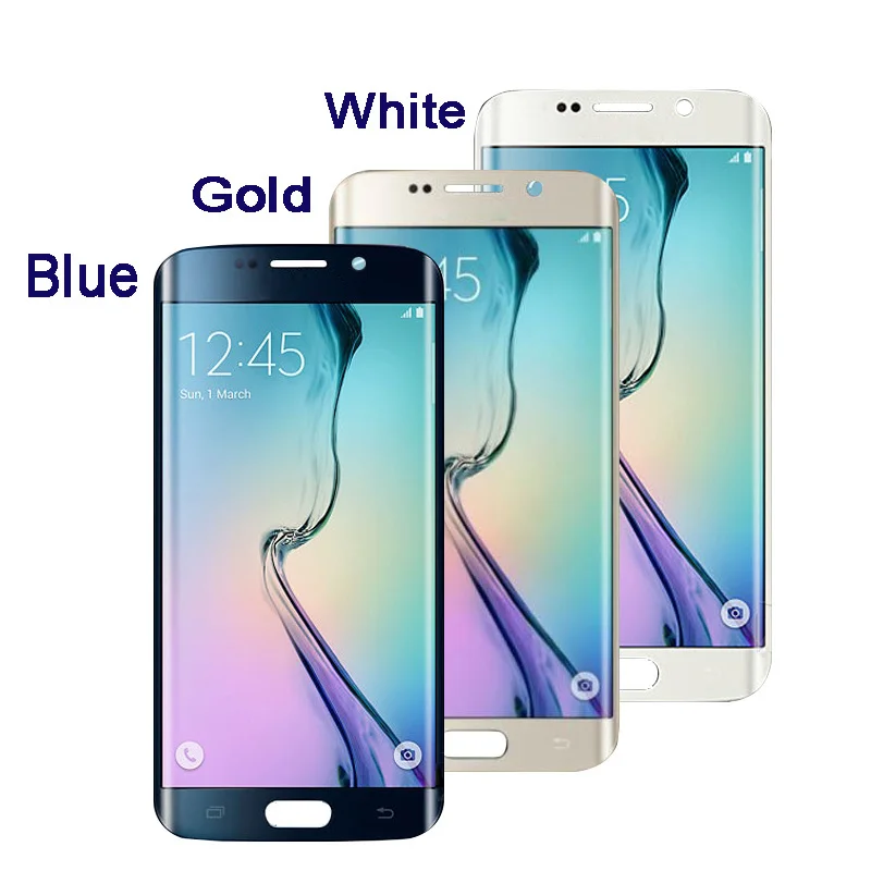 تم اختباره سوبر AMOLED 5.1 بوصة لهاتف سامسونج S6 edge G925 G925F G925I شاشة LCD تعمل باللمس محول الأرقام مع مجموعة الإطار