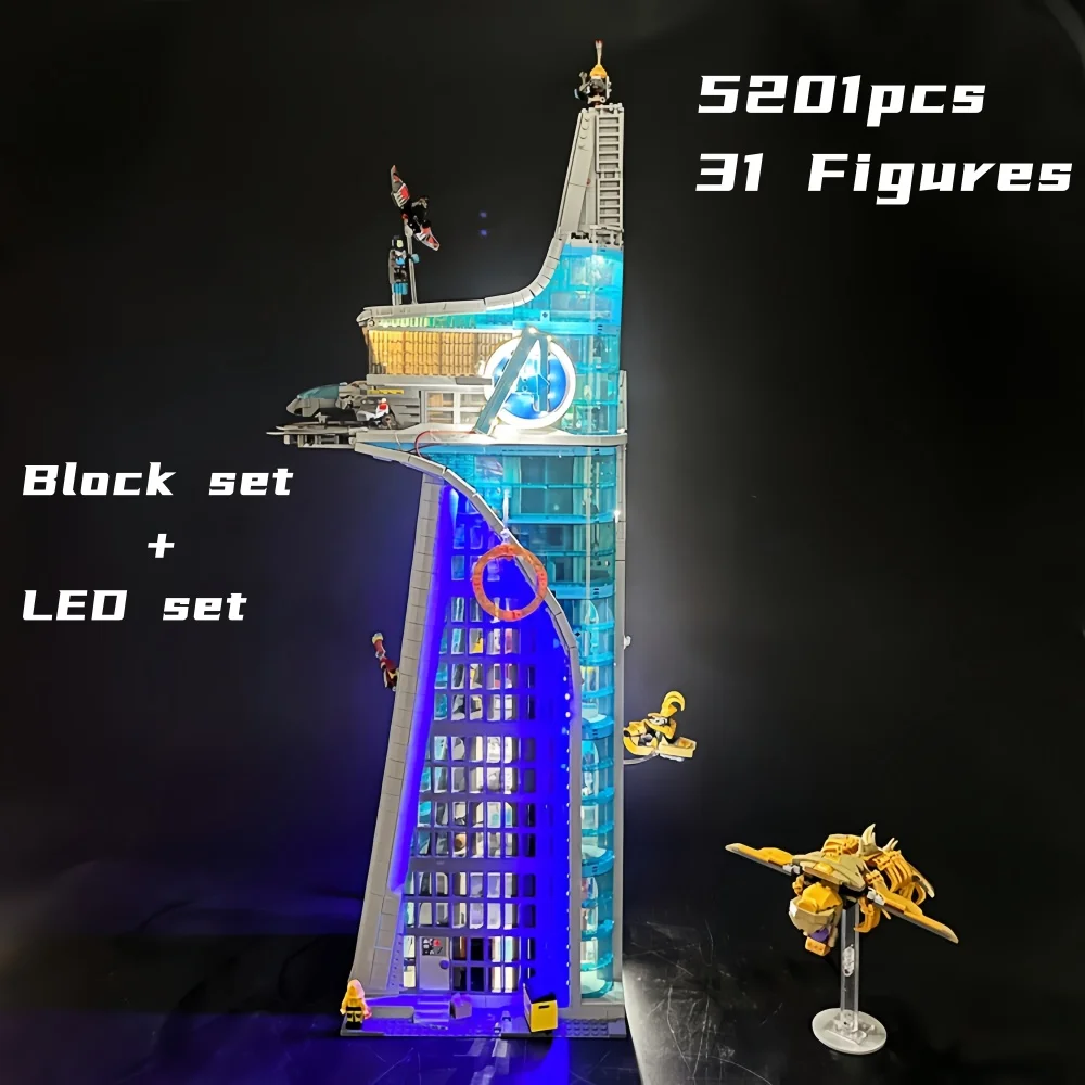Futuristic Headquarters Tower Super Hero Skyscraper Model Christmas Toy Gifts Building Blocks Bricks 5201pcs for Family Decor image 3