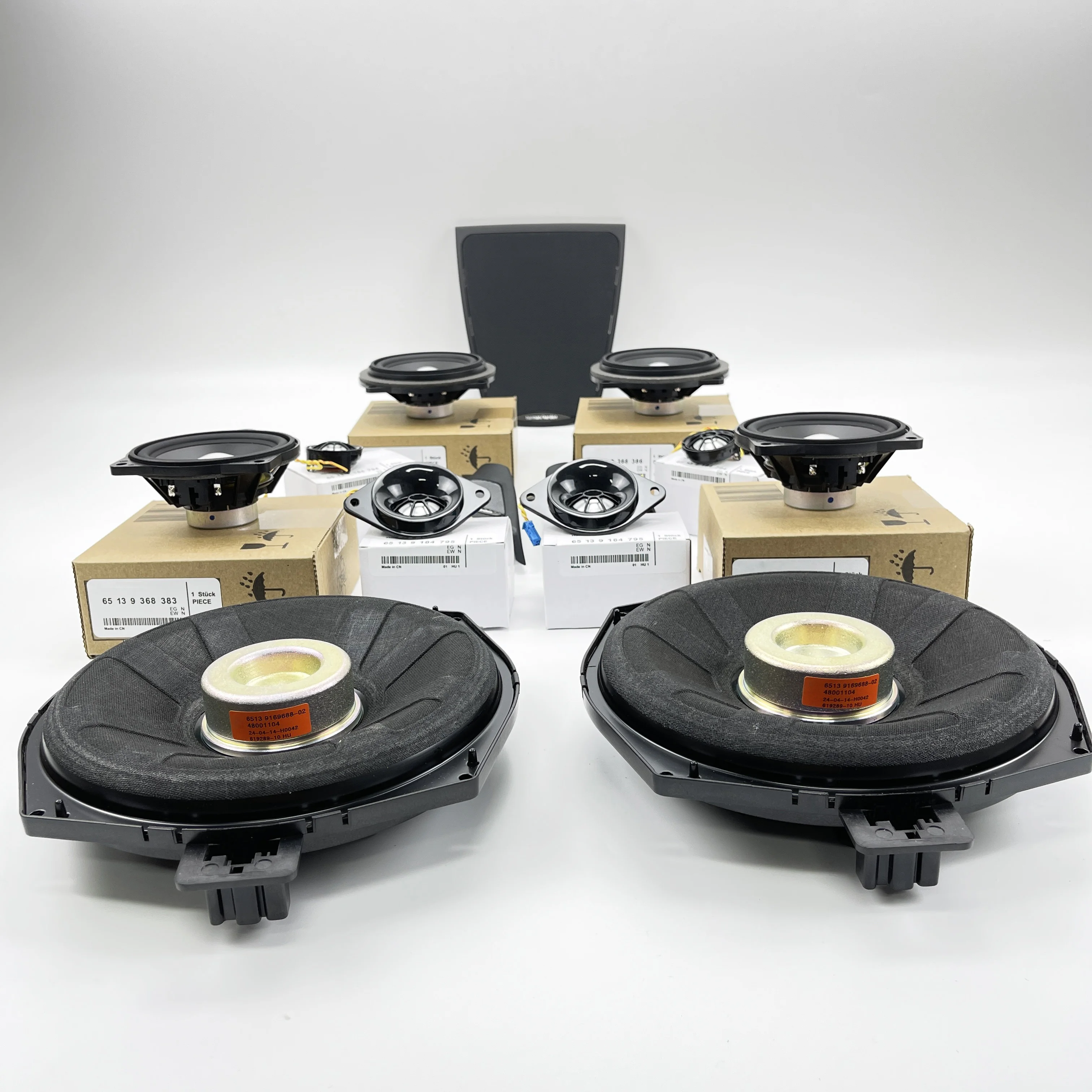 Car Audio Speaker Kit For BMW 5 Series F10 F11 Horn Tweeter Midrange Subwoofer Bass Loudspeaker Cover Set