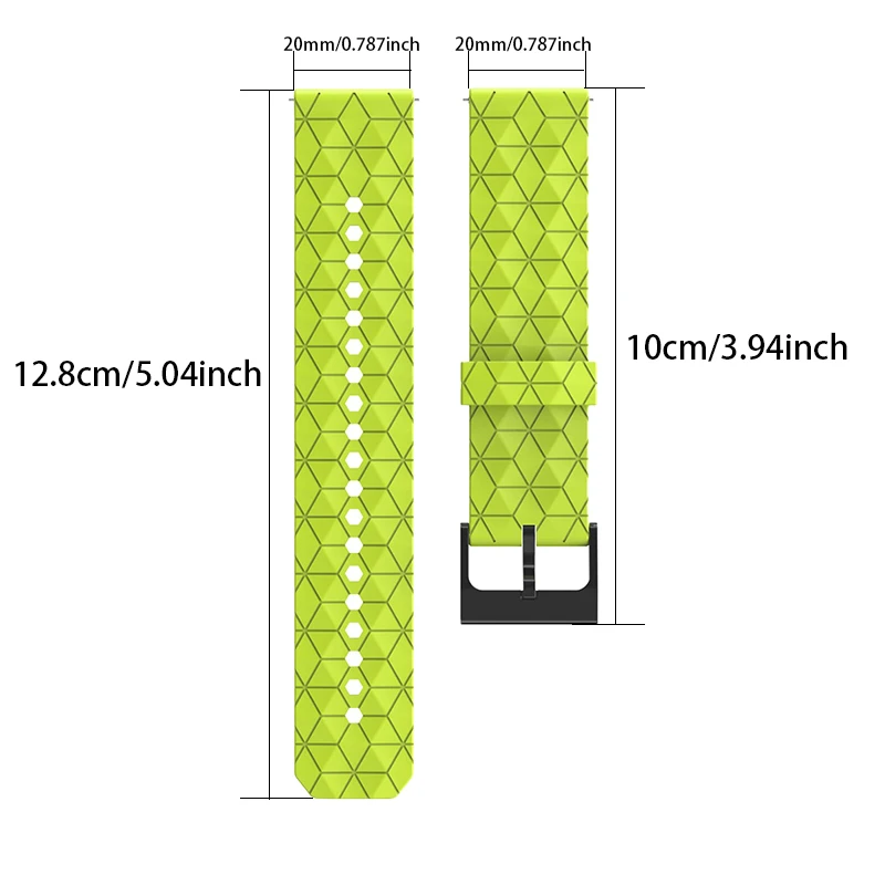 20 mm 22 mm voetbalpatroon siliconen band voor Samsung Galaxy Watch 7 6 5 4 Classic 44 40 mm 42 mm 46 mm Huawei GT 3/2