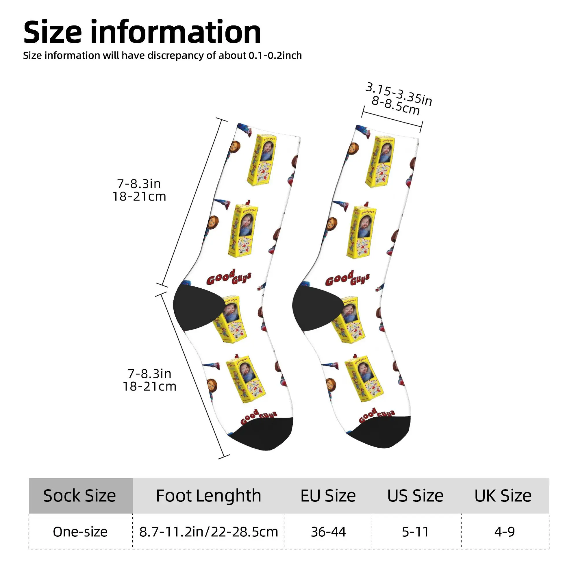 秋冬クール女性男性チャッキーホラー人形靴下 Goodguys 通気性スケートボードソックス